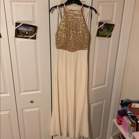 gold masquerade dress